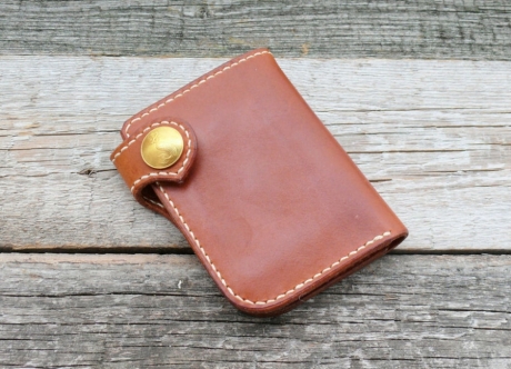 SOXISIX WALLET PM.28/BRASS:COGNAC