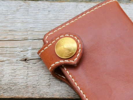 SOXISIX WALLET PM.28/BRASS:COGNAC